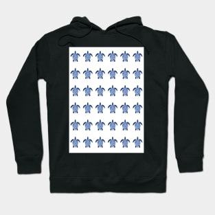 Sea Turtle Pattern in Indigo Hoodie